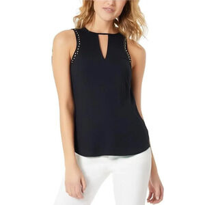 Express Women's Size Small Black Studded Cutout‎ Sleeveless Tank Top Casual